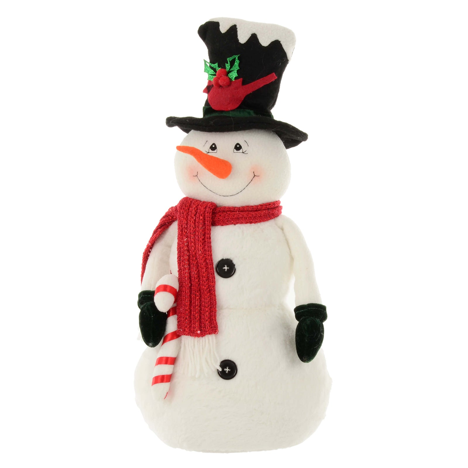 Mr Crimbo Large Fabric Snowman Christmas Decoration 55cm - MrCrimbo.co.uk -XS7244 - -christmas snowman decoration